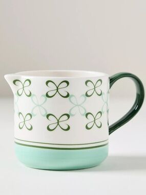 Anthropologie Maeve Mint Green Stoneware Creamer Pitcher